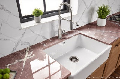 Cartier Red red Quartzite kichen countertops