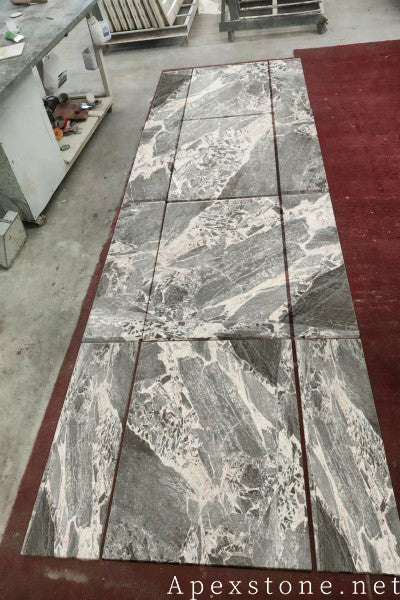 small Chanel Grey Marble floor tiles
