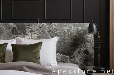 extra large black Marble nightstand