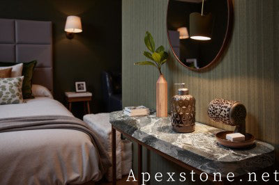 extra large black Marble nightstand