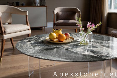 small Chanel Grey Marble floor tiles