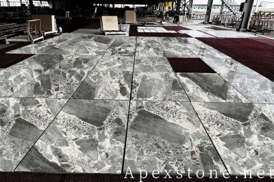 small Chanel Grey Marble floor tiles