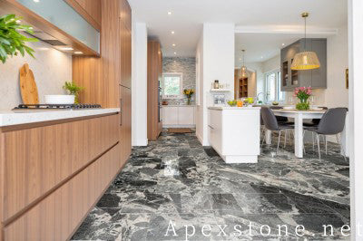 small Chanel Grey Marble floor tiles