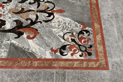 tumbled black Marble medallion