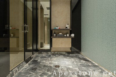 small Chanel Grey Marble floor tiles