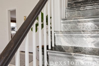 calibrated black Marble wall staircase