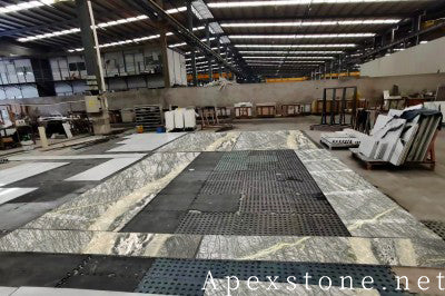 stacked stone China Impression Green Marble wall panels