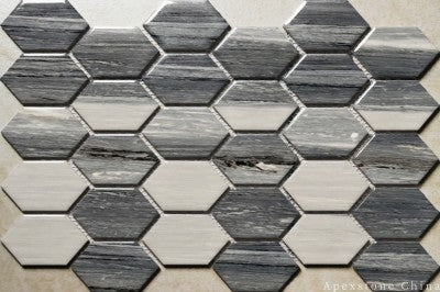 hex Chinese Palissandro Blue Marble tiles