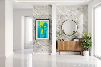 20mm grey Quartzite wall entry hall
