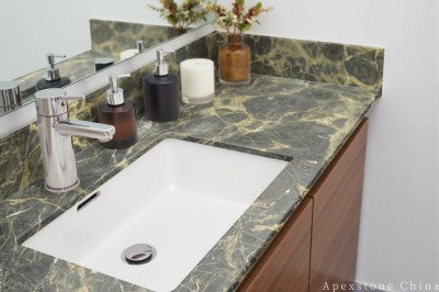 2cm green Marble vanity tops