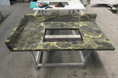 2cm green Marble vanity tops