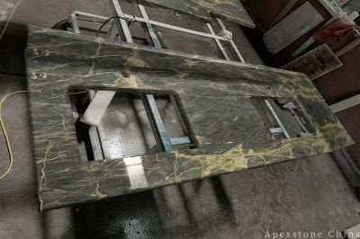2cm green Marble vanity tops