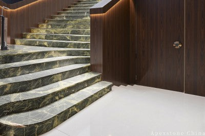 2x2 green Marble floor foyer