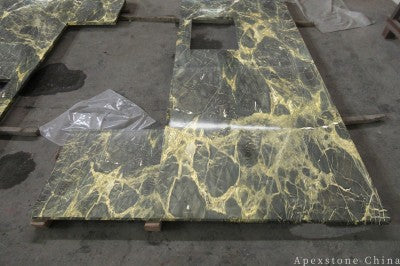 4 x 8 Classic Green Marble island countertops