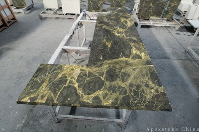 4 x 8 Classic Green Marble island countertops
