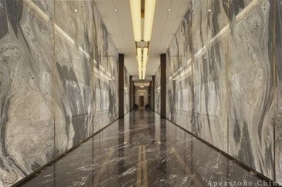 flat black Marble wall office