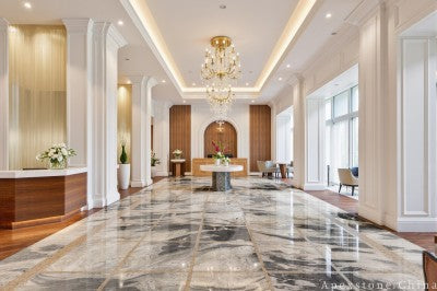3/4 inch black Marble wall office