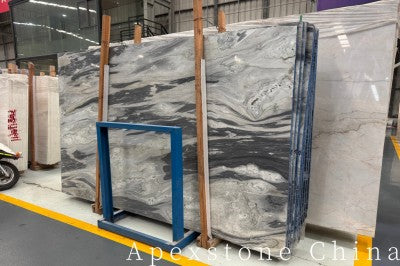 Waterfall Cloudy Atlas Marble benchtops