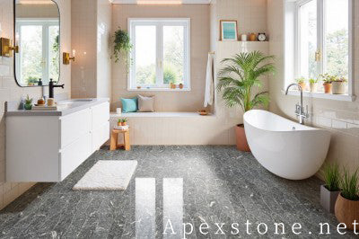 composite Cloudy Ink Marble floor tiles