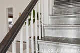 polished Cloudy Ink Marble stair steps