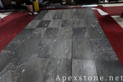 black Cosmic Black Marble floors