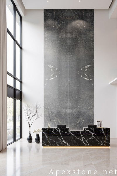small black Marble wall mall