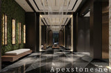 real stone black Marble floor foyer