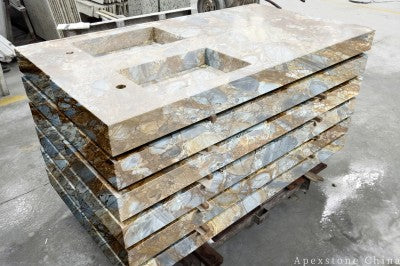 36 inch vanity gold Marble sinks