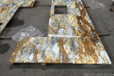 2cm Diet Champagne Marble island countertops