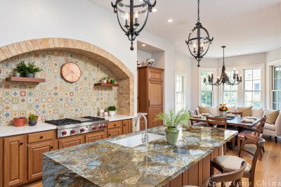 2cm Diet Champagne Marble island countertops
