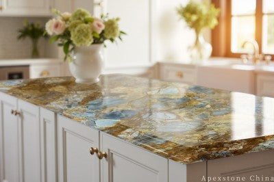 2cm Diet Champagne Marble island countertops