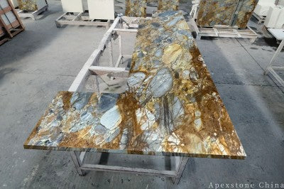 2cm Diet Champagne Marble island countertops