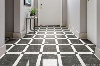 12x12 grey Marble wall entry hall