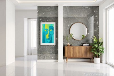 12x12 grey Marble wall entry hall