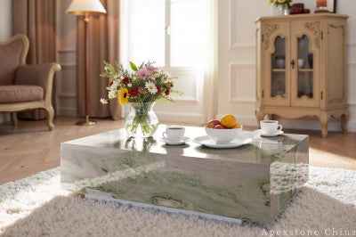 small green Marble coffee table