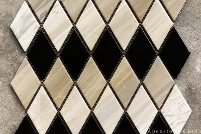 12 x 12 Earl White Marble mosaic tiles