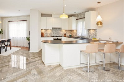 12 x 12 Earl White Marble mosaic tiles