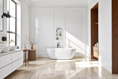 3/4 inch Earl White Marble tiles