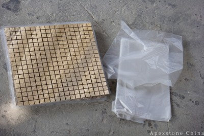 12 x 12 Earl White Marble mosaic tiles