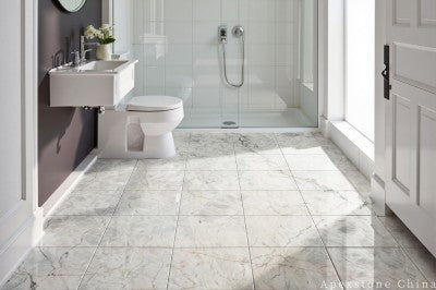 polishing Elizabeth White Marble tiles