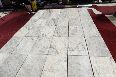 polishing Elizabeth White Marble tiles