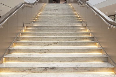 polished white Marble wall mall