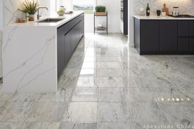 polishing Elizabeth White Marble tiles