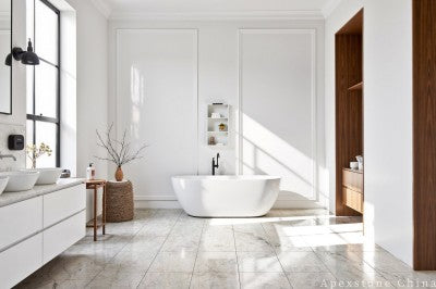 polishing Elizabeth White Marble tiles
