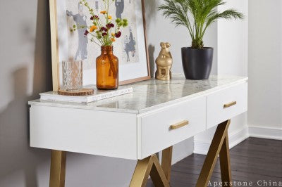 3/4 inch white Marble floor entry hall