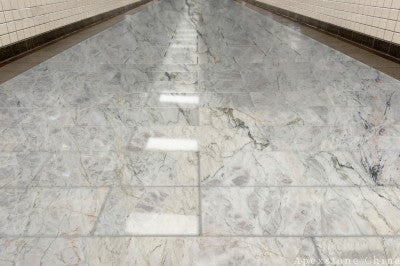 polishing Elizabeth White Marble tiles