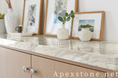 Honed Fantasy Brown Quartzite tops