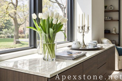Honed Fantasy Brown Quartzite tops