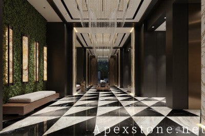 small brown Quartzite floor foyer