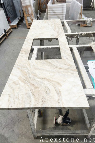 Honed Fantasy Brown Quartzite tops